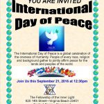 Please Join Us!  International Day of Peace ~ Community Prayer and Affirmation