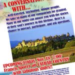 New Event Series: "A Conversation With..." / On Nov. 18, Francis Sporer will present the Cathars...