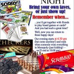 Fun and Games Night is back!  Get ready for your Favorite...