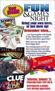 Fun and Games Night January 21 2017