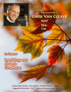 Chris Van Cleave - in concert - Nov 18 Virginia Beach